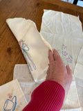 Lot #7 Assorted Embroidered Linens