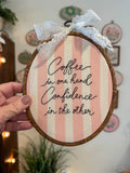 Coffee & Confidence hand embroidery