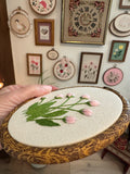Pink Flower embroidery