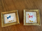 Hand Embroidered Fridge Magnets No.8