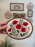 Poppy Embroidery (made to order)