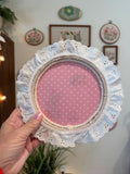 Goose Embroidery with ruffle trim