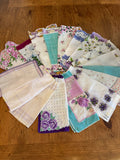 Lot #17 Vintage Purple Floral Hankies (17)