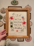Use Up or Go Without Framed embroidery