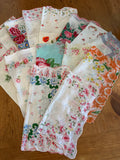 Lot #1 Vintage Floral Hankies (15)