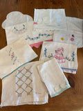 Lot #7 Assorted Embroidered Linens