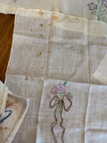 Lot #7 Assorted Embroidered Linens